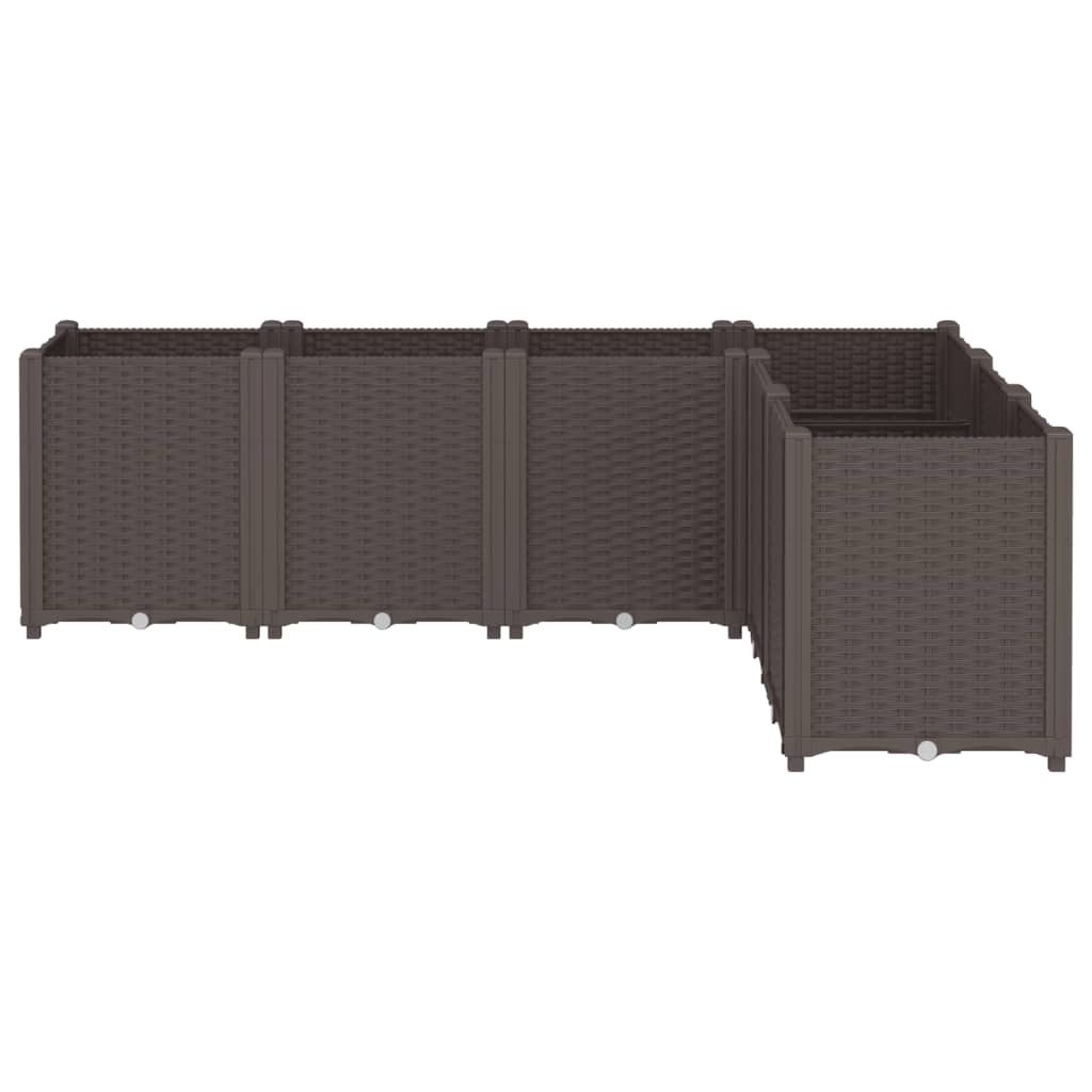 Ζαρντινιέρα Κήπου Καφέ 160x120x53 εκ. Πολυπροπυλένιο