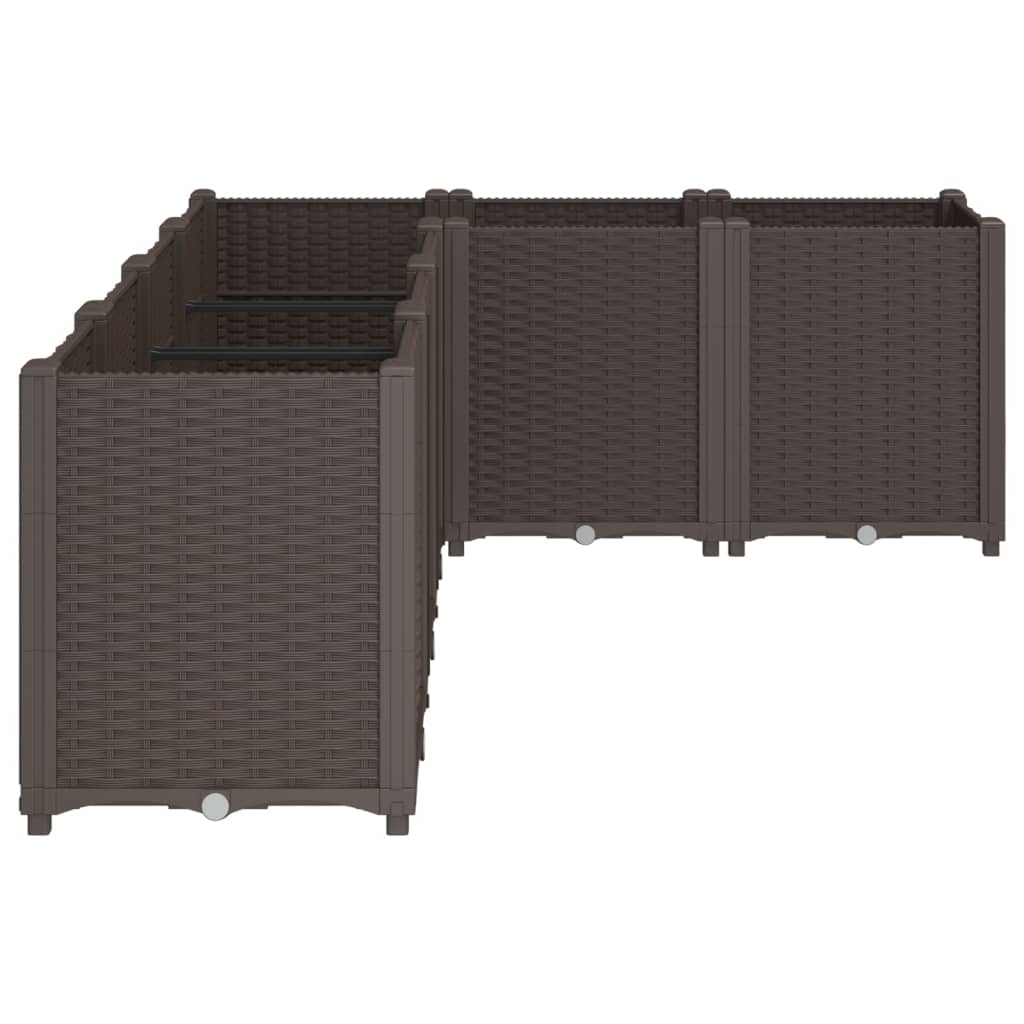 Ζαρντινιέρα Κήπου Καφέ 160x120x53 εκ. Πολυπροπυλένιο