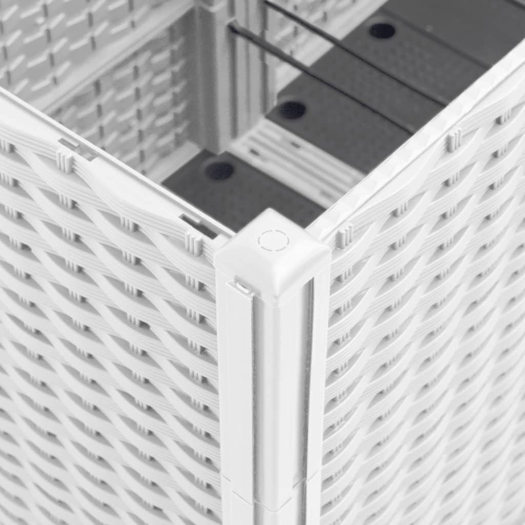 Ζαρντινιέρα Κήπου Λευκή 160x160x53 εκ. Πολυπροπυλένιο