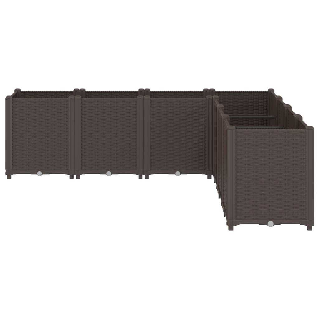 Ζαρντινιέρα Κήπου Καφέ 160x160x53 εκ. Πολυπροπυλένιο - Pakobazaar