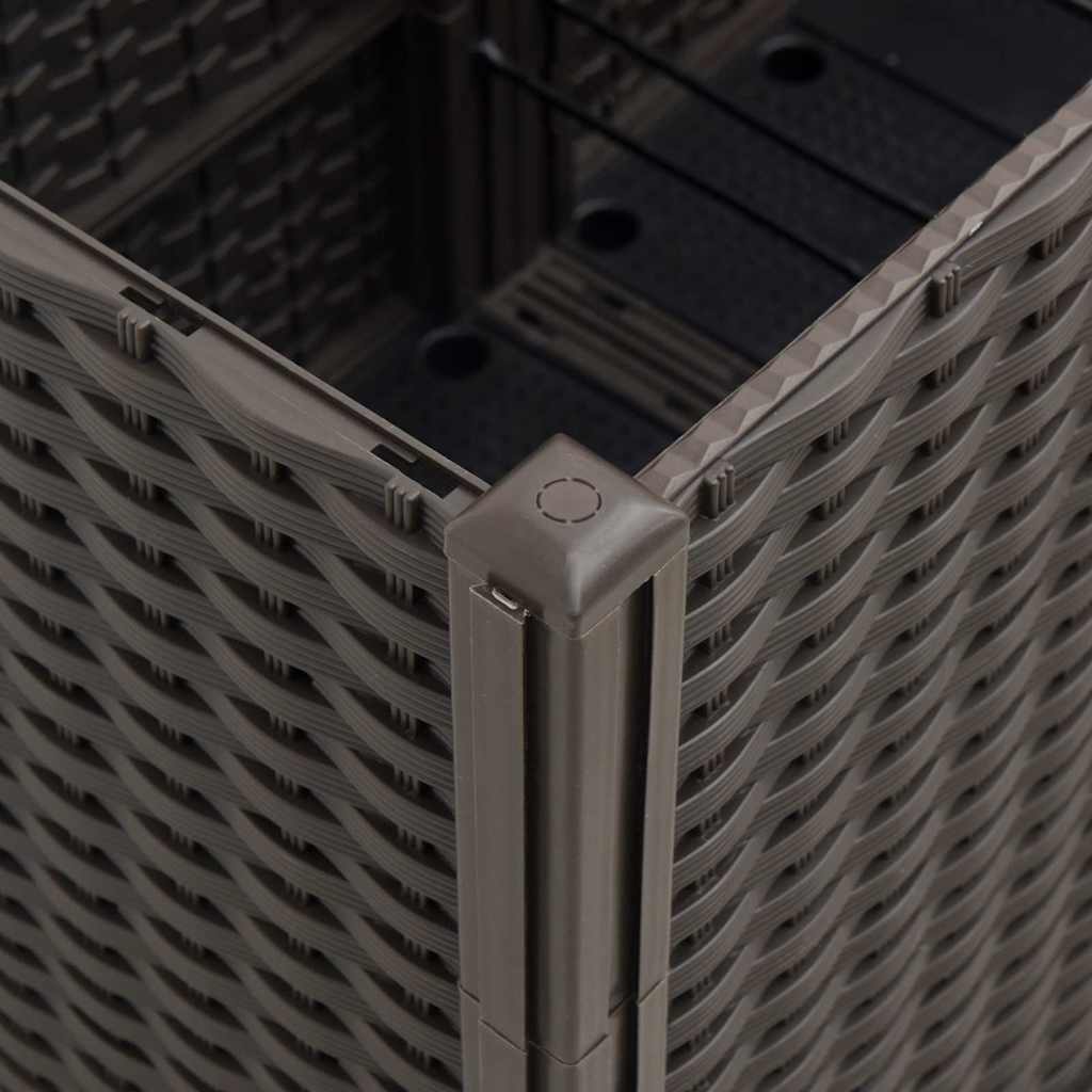 Ζαρντινιέρα Κήπου Καφέ 160x160x53 εκ. Πολυπροπυλένιο - Pakobazaar