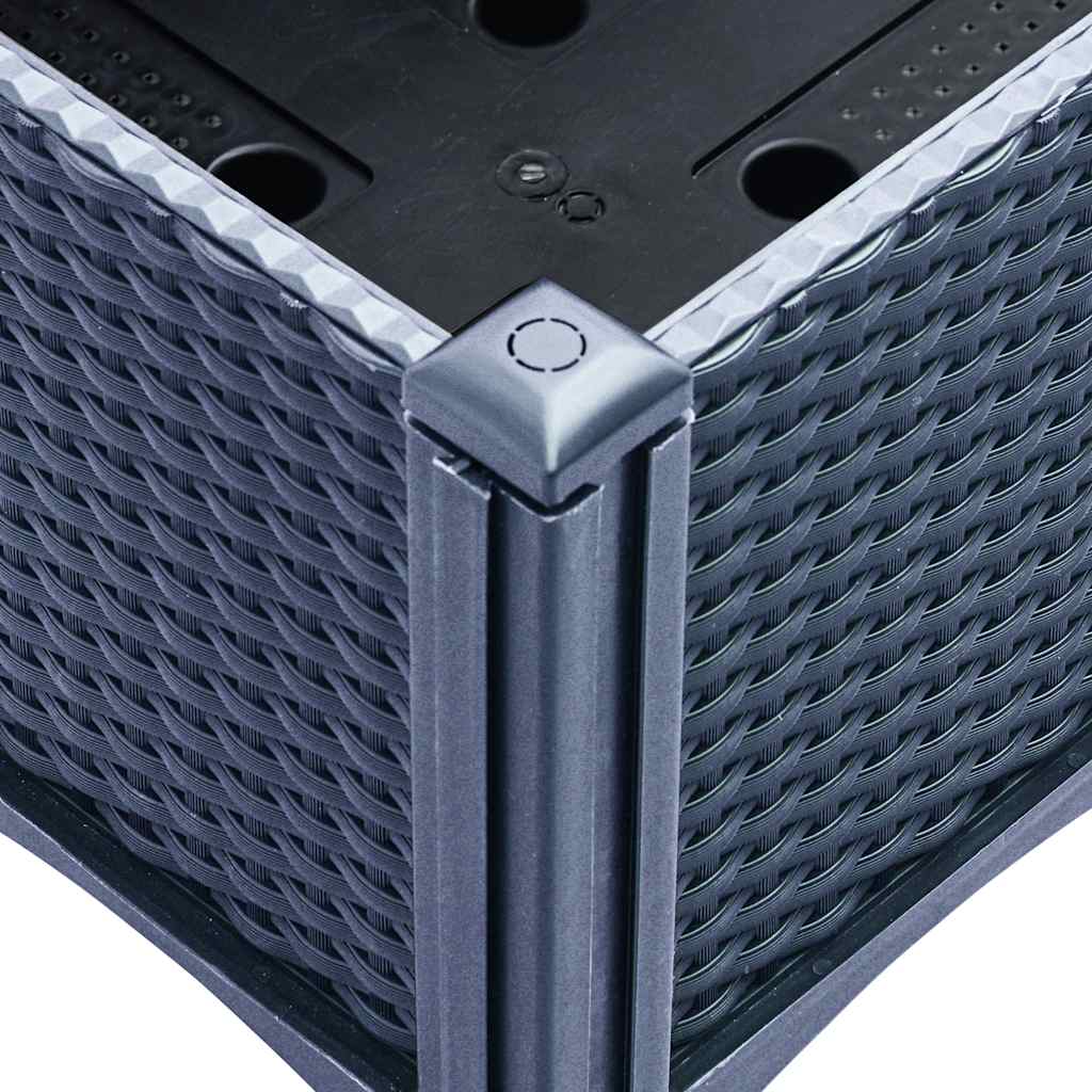 Ζαρντινιέρα Κήπου με Πόδια Μπλε Γκρι 160x120x42 εκ. Πολυπροπυλένιο