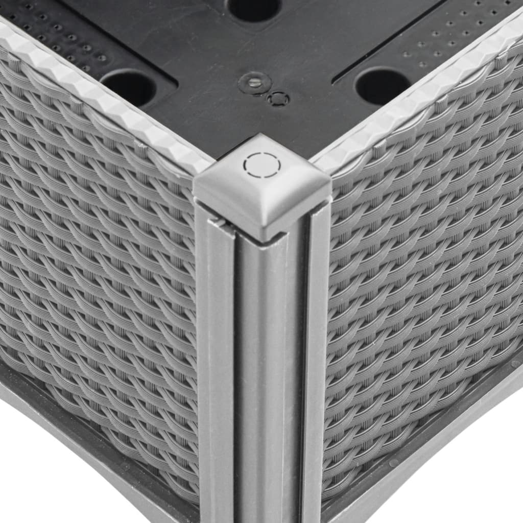 Ζαρντινιέρα Κήπου με Καφασωτό Ανοιχτό Γκρι 80x40x142εκ. από PP