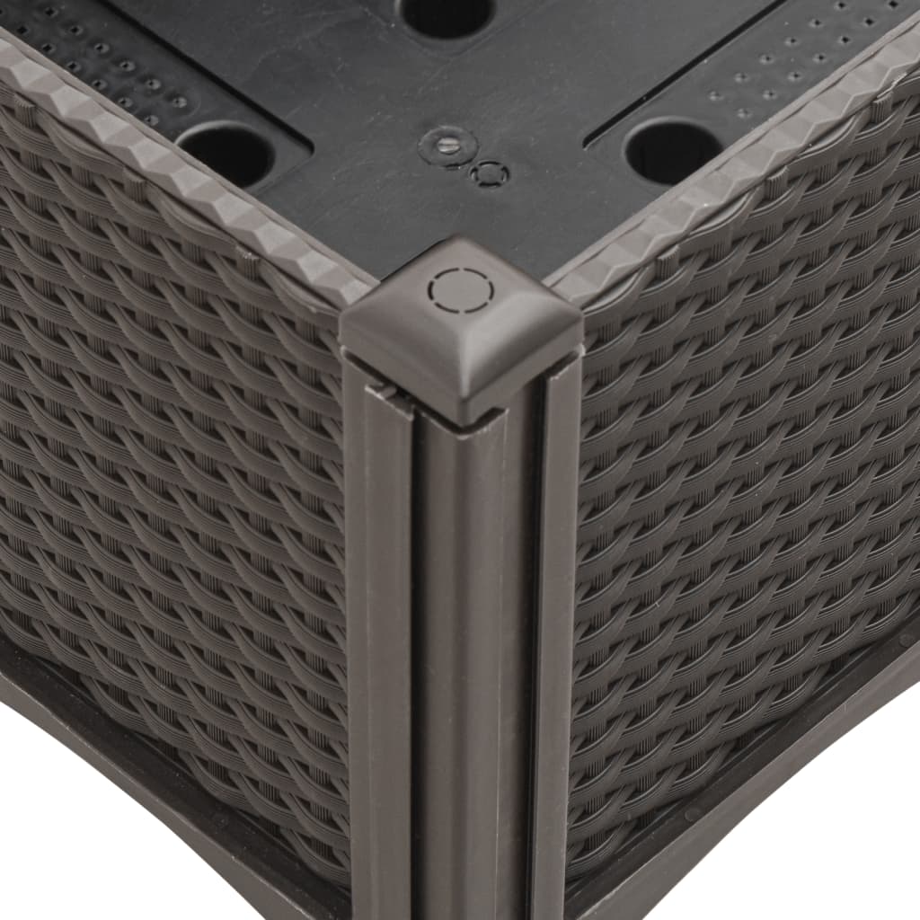 Ζαρντινιέρα Κήπου με Καφασωτό Καφέ 120 x 40 x 142 εκ. από PP