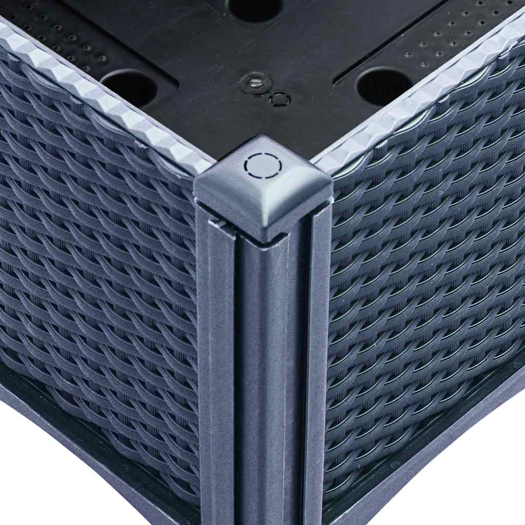 Ζαρντινιέρα Κήπου με Καφασωτό Μπλε Γκρι 160x40x142 εκ. από PP