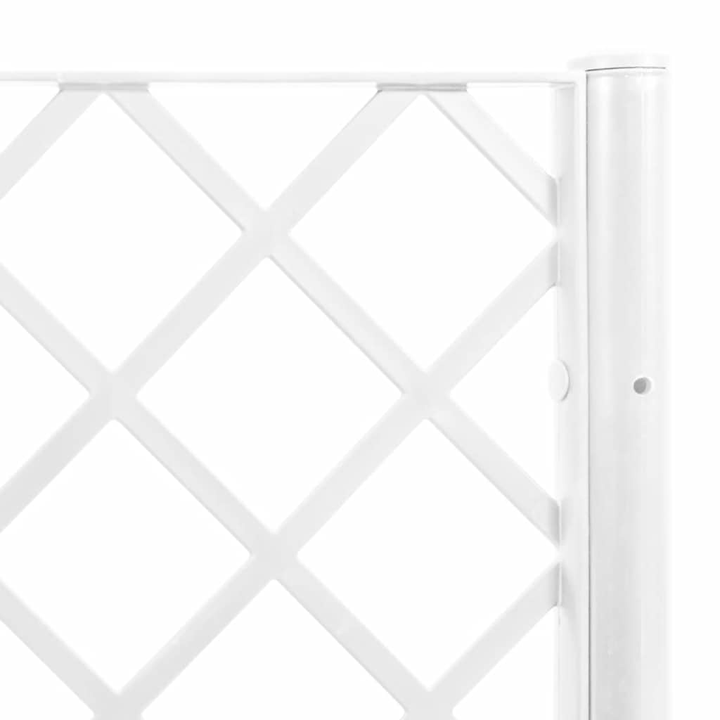 Ζαρντινιέρα Κήπου με Καφασωτό Λευκή 160x40x142 εκ. Πολυπροπ. - Pakobazaar