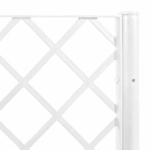Ζαρντινιέρα Κήπου με Καφασωτό Λευκή 160x40x142 εκ. Πολυπροπ. - Pakobazaar