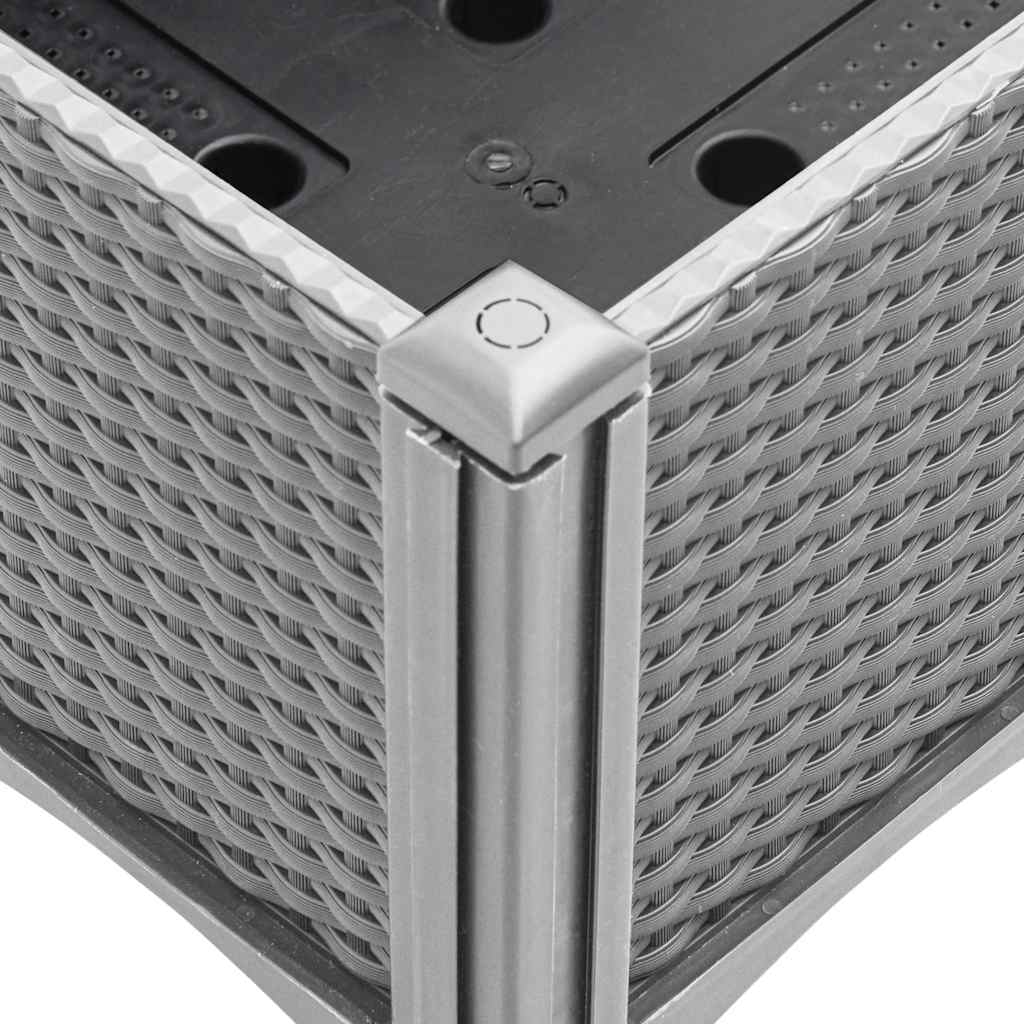 Ζαρντινιέρα Κήπου με Καφασωτό Ανοιχτό Γκρι 160x120x142 εκ. PP