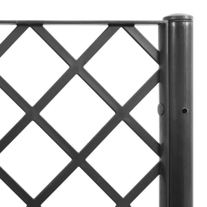 Ζαρντινιέρα Κήπου με Καφασωτό Μαύρο 160 x 120 x 142 εκ. από PP