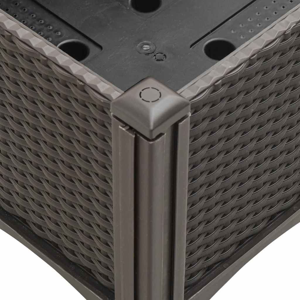 Ζαρντινιέρα Κήπου με Καφασωτό Καφέ 200 x 160 x 142 εκ. από PP