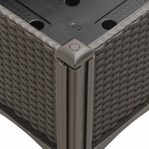 Ζαρντινιέρα Κήπου με Καφασωτό Καφέ 200 x 160 x 142 εκ. από PP
