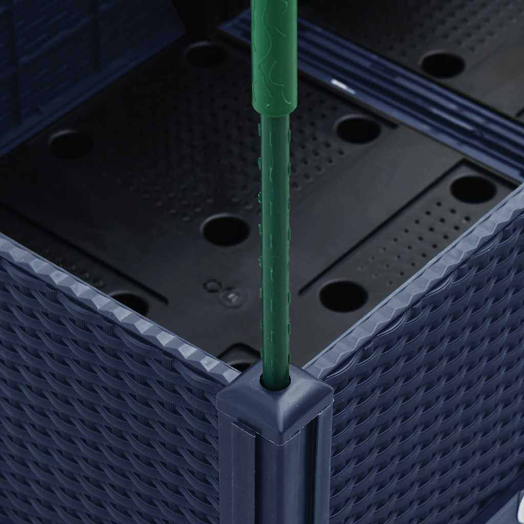 Ζαρντινιέρα Κήπου με Καφασωτό Μπλε Γκρι 80x40x142,5 εκ. από PP