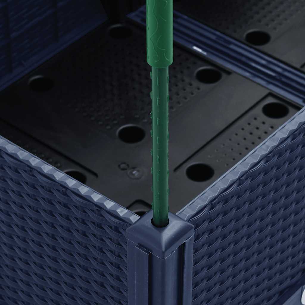 Ζαρντινιέρα Κήπου με Καφασωτό Μπλε Γκρι 120x40x142,5 εκ. από PP