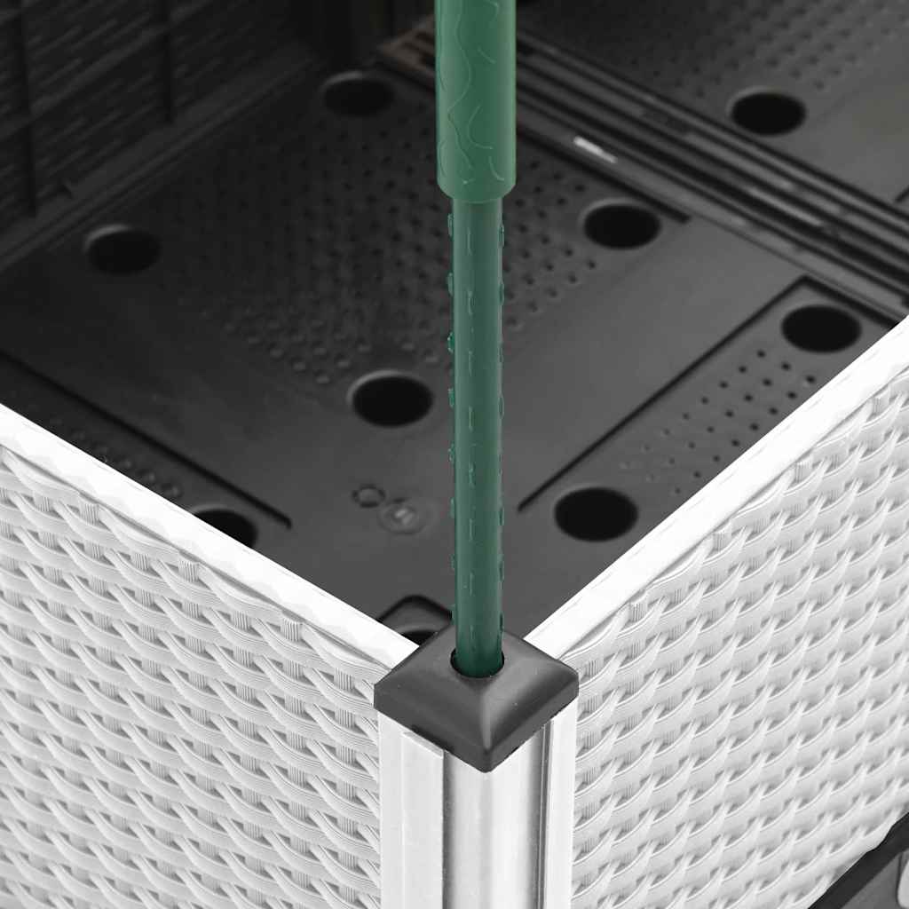 Ζαρντινιέρα Κήπου με Καφασωτό Λευκή 200x160x142,5 εκ. από PP