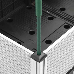 Ζαρντινιέρα Κήπου με Καφασωτό Λευκή 200x160x142,5 εκ. από PP