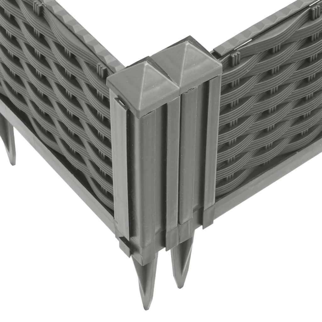 Ζαρντινιέρα με Πασσάλους Αν.Γκρι 125x40x28,5 εκ Πολυπροπυλένιο