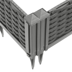 Ζαρντινιέρα με Πασσάλους Αν.Γκρι 125x40x28,5 εκ Πολυπροπυλένιο