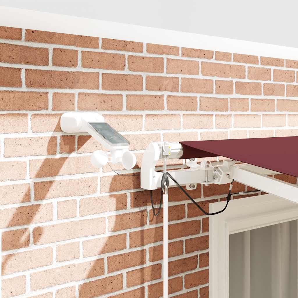 Τέντα Πτυσσόμενη Αυτόματη με LED Μπορντό 300x250 εκ. - Pakobazaar