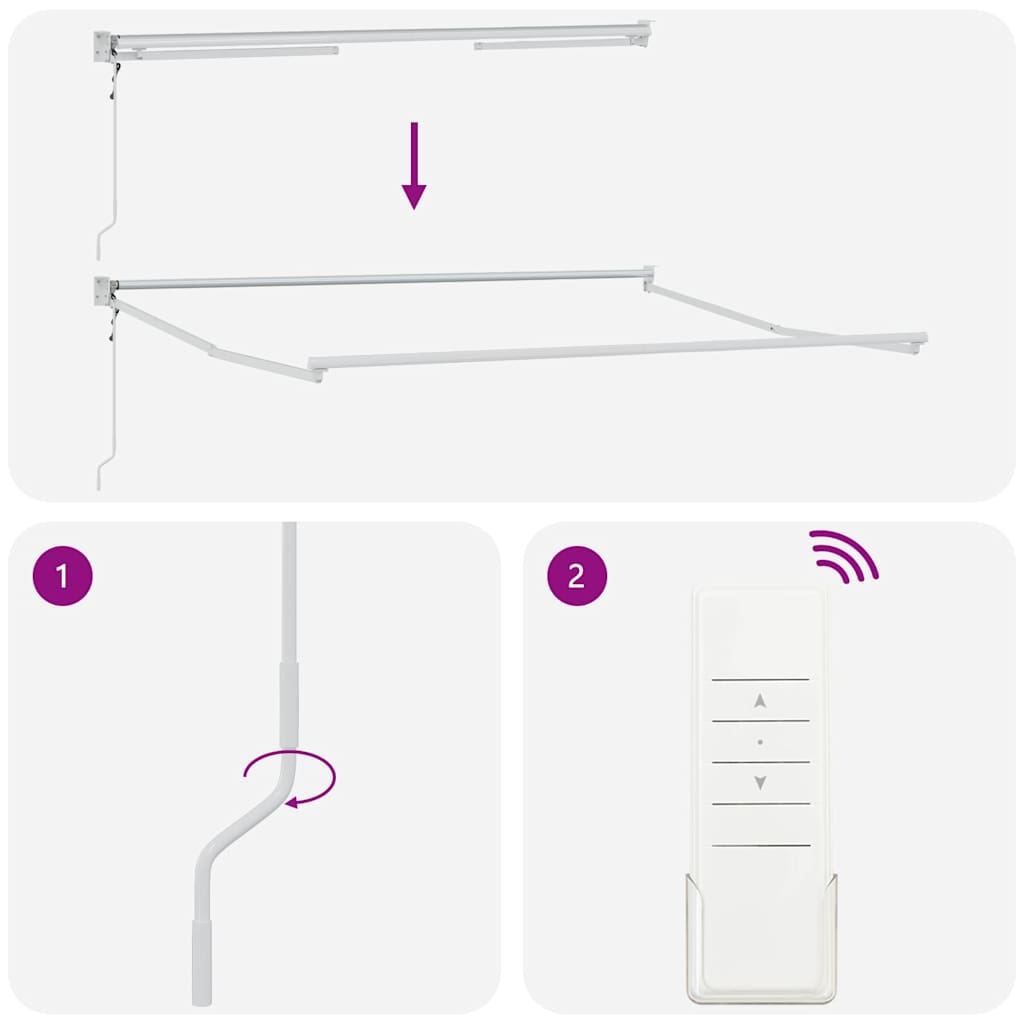 Τέντα Πτυσσόμενη Αυτόματη Μπορντό 300x250 εκ. - Pakobazaar