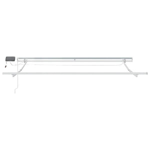 Τέντα Πτυσσόμενη Χειροκίνητη με LED Καφέ 300x250 εκ.