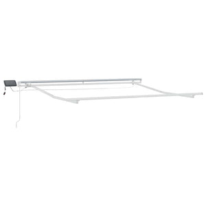Τέντα Πτυσσόμενη Χειροκίνητη με LED Καφέ 300x250 εκ.