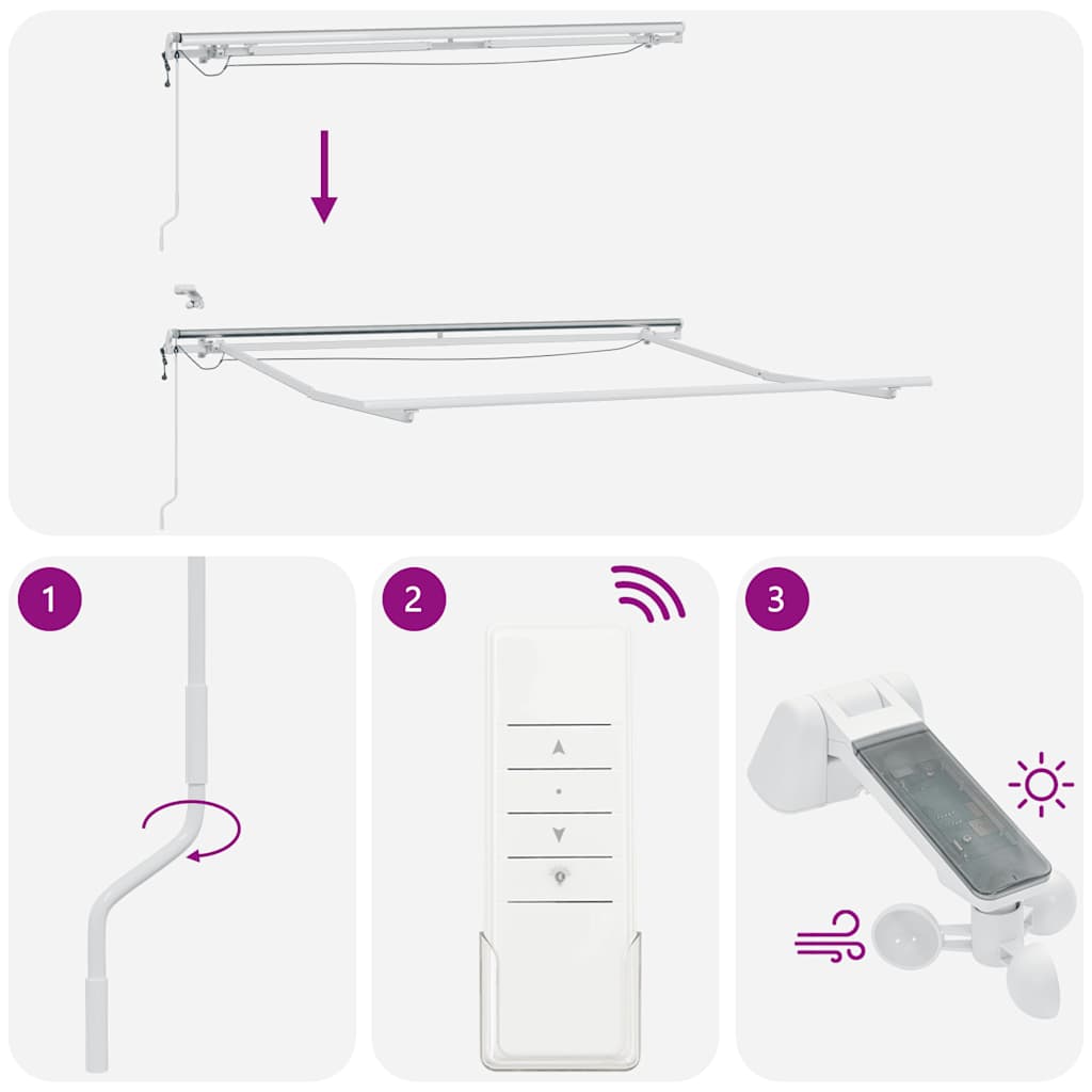 Τέντα Πτυσσόμενη Αυτόματη με LED Καφέ 300x250 εκ. - Pakobazaar