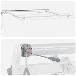 Τέντα Πτυσσόμενη Αυτόματη με LED Καφέ 300x250 εκ. - Pakobazaar