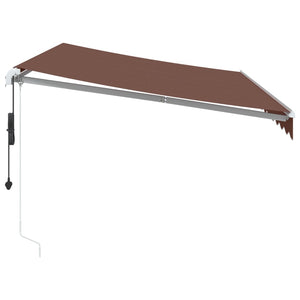 Τέντα Πτυσσόμενη Αυτόματη με LED Καφέ 350x250 εκ. - Pakobazaar