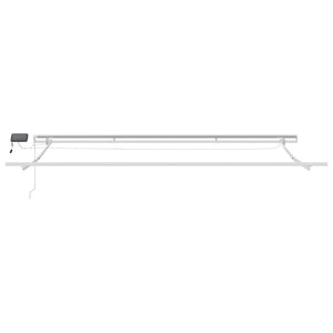 Τέντα Πτυσσόμενη Χειροκίνητη με LED Καφέ 400x300 εκ. - Pakobazaar