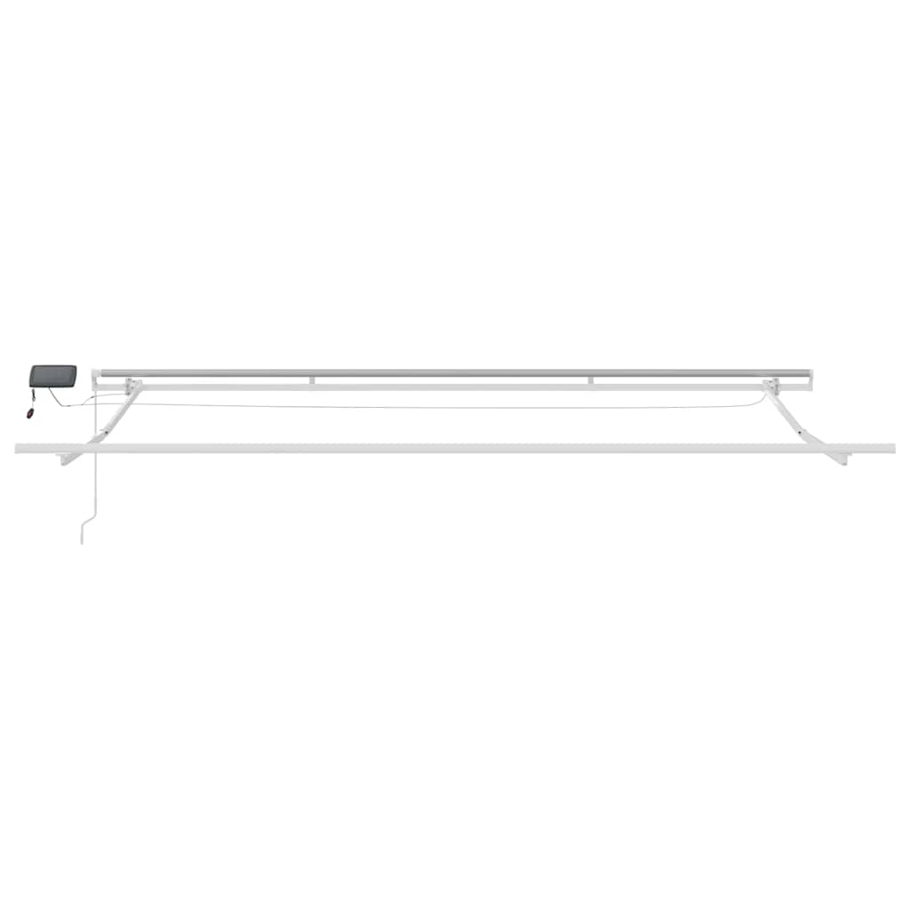 Τέντα Πτυσσόμενη Χειροκίνητη με LED Καφέ 450x300 εκ. - Pakobazaar