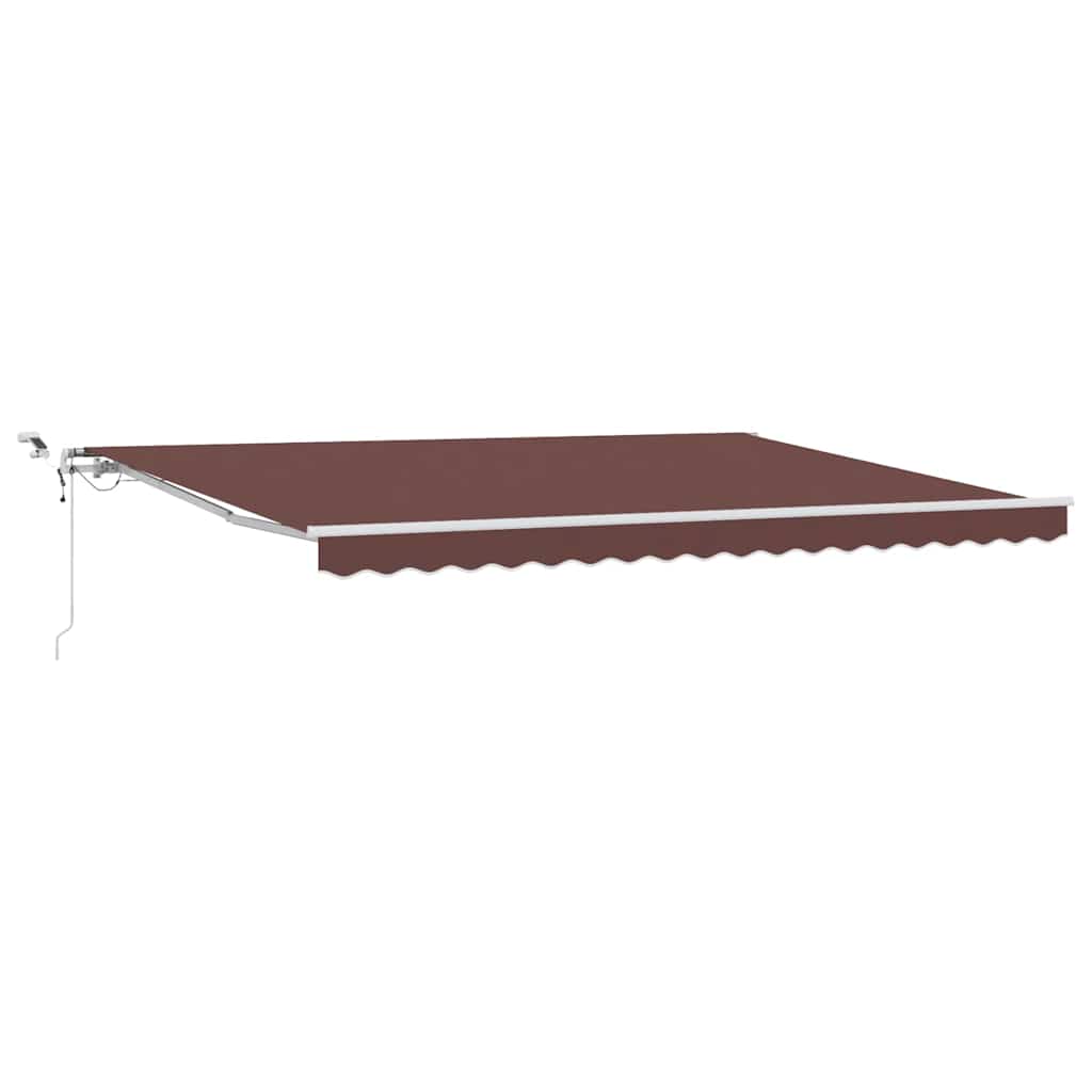 Τέντα Πτυσσόμενη Αυτόματη με LED Καφέ 450x300 εκ. - Pakobazaar