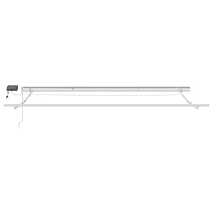 Τέντα Πτυσσόμενη Χειροκίνητη με LED Καφέ 500x300 εκ. - Pakobazaar