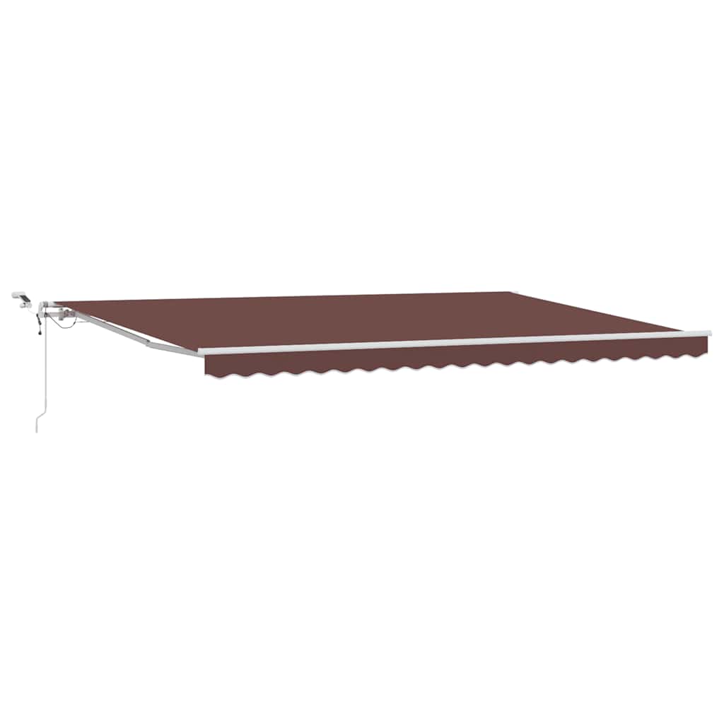 Τέντα Πτυσσόμενη Αυτόματη με LED Καφέ 500x300 εκ. - Pakobazaar
