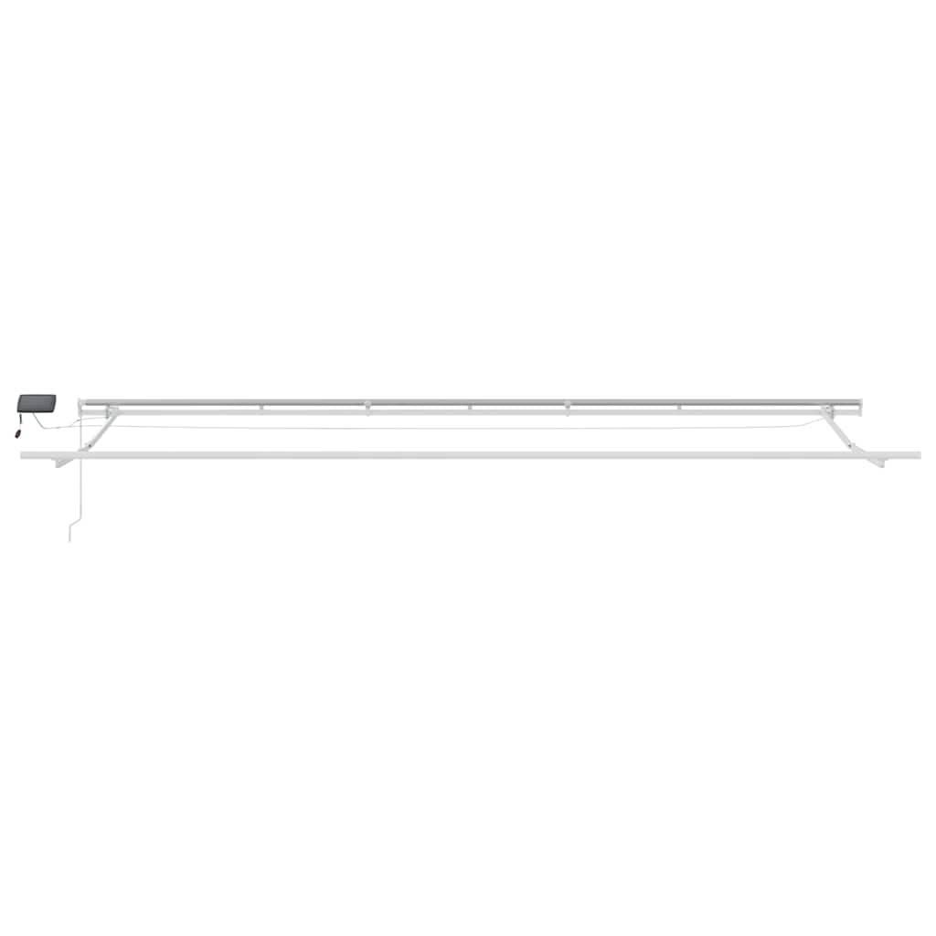 Τέντα Πτυσσόμενη Χειροκίνητη με LED Καφέ 600x300 εκ. - Pakobazaar