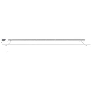 Τέντα Πτυσσόμενη Χειροκίνητη με LED Καφέ 600x300 εκ. - Pakobazaar