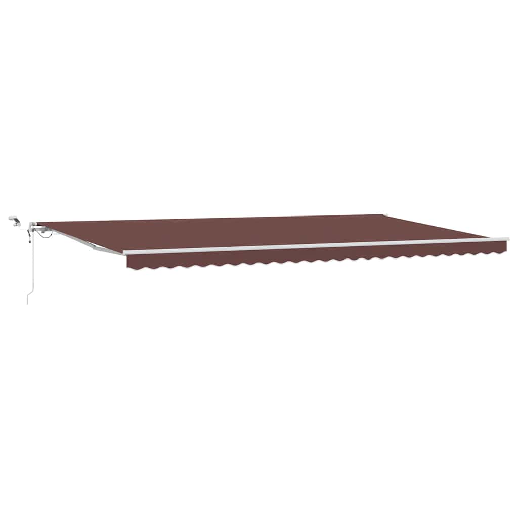 Τέντα Πτυσσόμενη Αυτόματη με LED Καφέ 600x300 εκ. - Pakobazaar