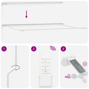Τέντα Πτυσσόμενη Αυτόματη με LED Καφέ 600x300 εκ. - Pakobazaar