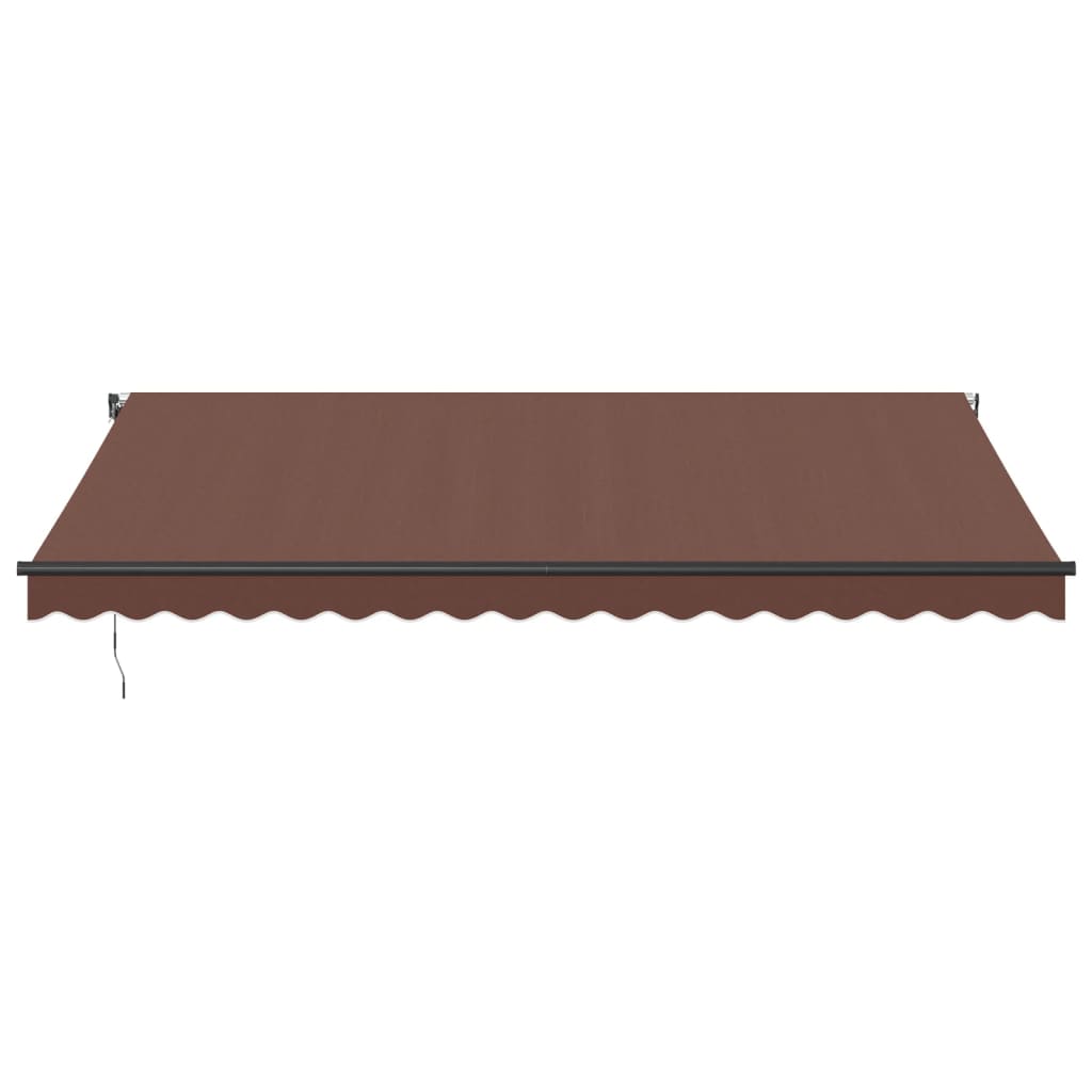 Τέντα Πτυσσόμενη Αυτόματη με LED Καφέ 450x350 εκ. - Pakobazaar