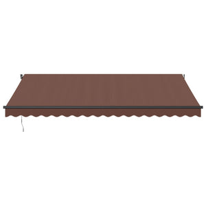Τέντα Πτυσσόμενη Αυτόματη με LED Καφέ 450x350 εκ. - Pakobazaar