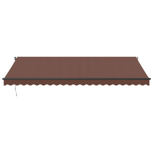 Τέντα Πτυσσόμενη Αυτόματη με LED Καφέ 500x350 εκ. - Pakobazaar