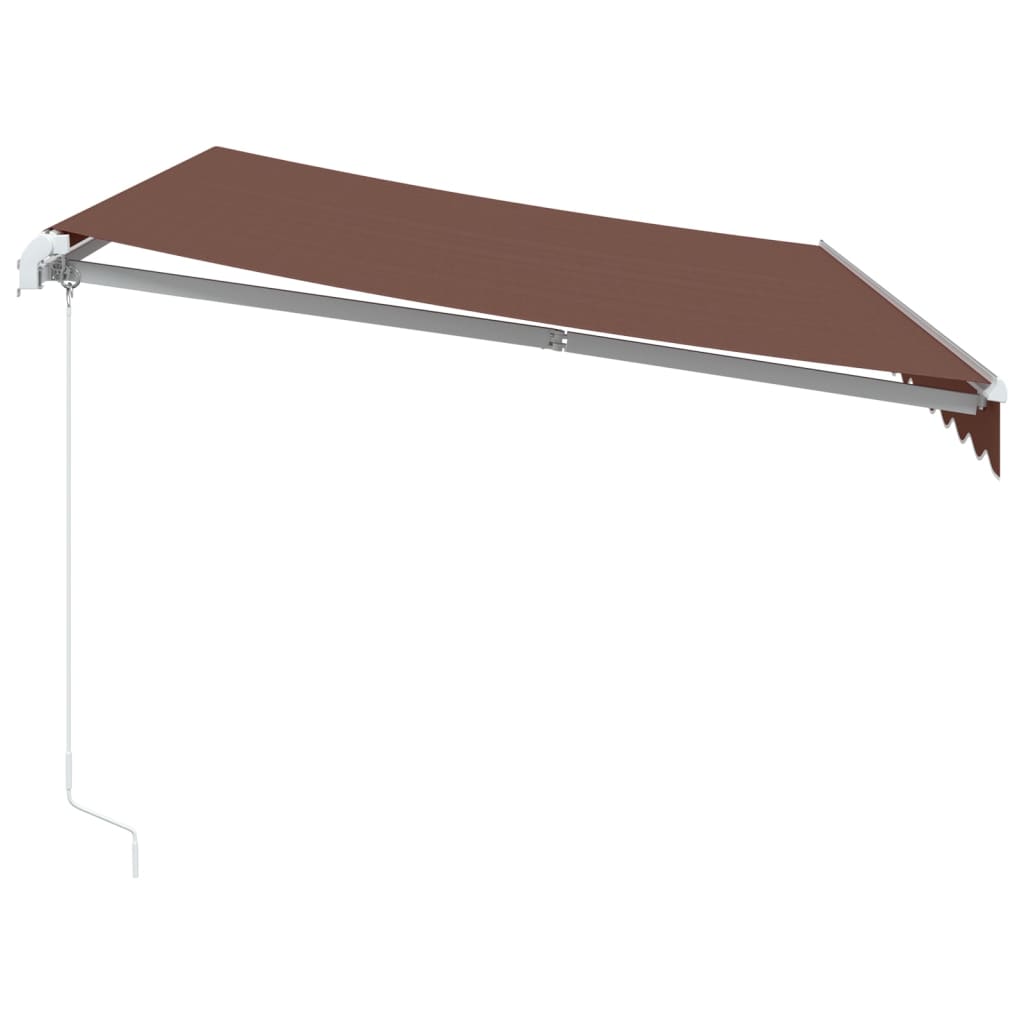 Τέντα Πτυσσόμενη Χειροκίνητη Καφέ 350x250 εκ. - Pakobazaar