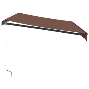 Τέντα Πτυσσόμενη Χειροκίνητη με LED Καφέ 350x250 εκ.