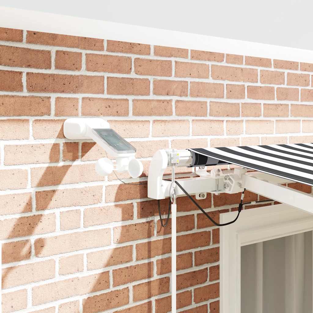 Τέντα Πτυσσόμενη Αυτόματη με LED Ανθρακί / Λευκή 300 x 250 εκ. - Pakobazaar