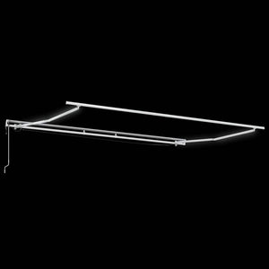 Τέντα Πτυσσόμενη Αυτόματη με LED Ανθρακί / Λευκή 500x300 εκ. - Pakobazaar