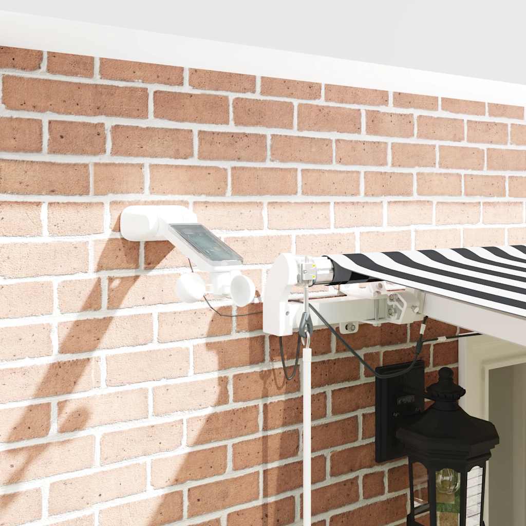 Τέντα Πτυσσόμενη Αυτόματη με LED Ανθρακί / Λευκή 600x300 εκ.