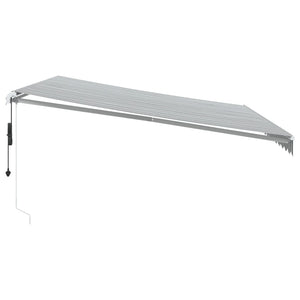 Τέντα Πτυσσόμενη Αυτόματη Ανθρακί / Λευκή 450x350 εκ. - Pakobazaar