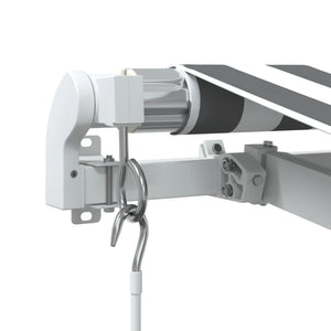 Τέντα Πτυσσόμενη Χειροκίνητη με LED Ανθρακί / Λευκή 600x350 εκ.
