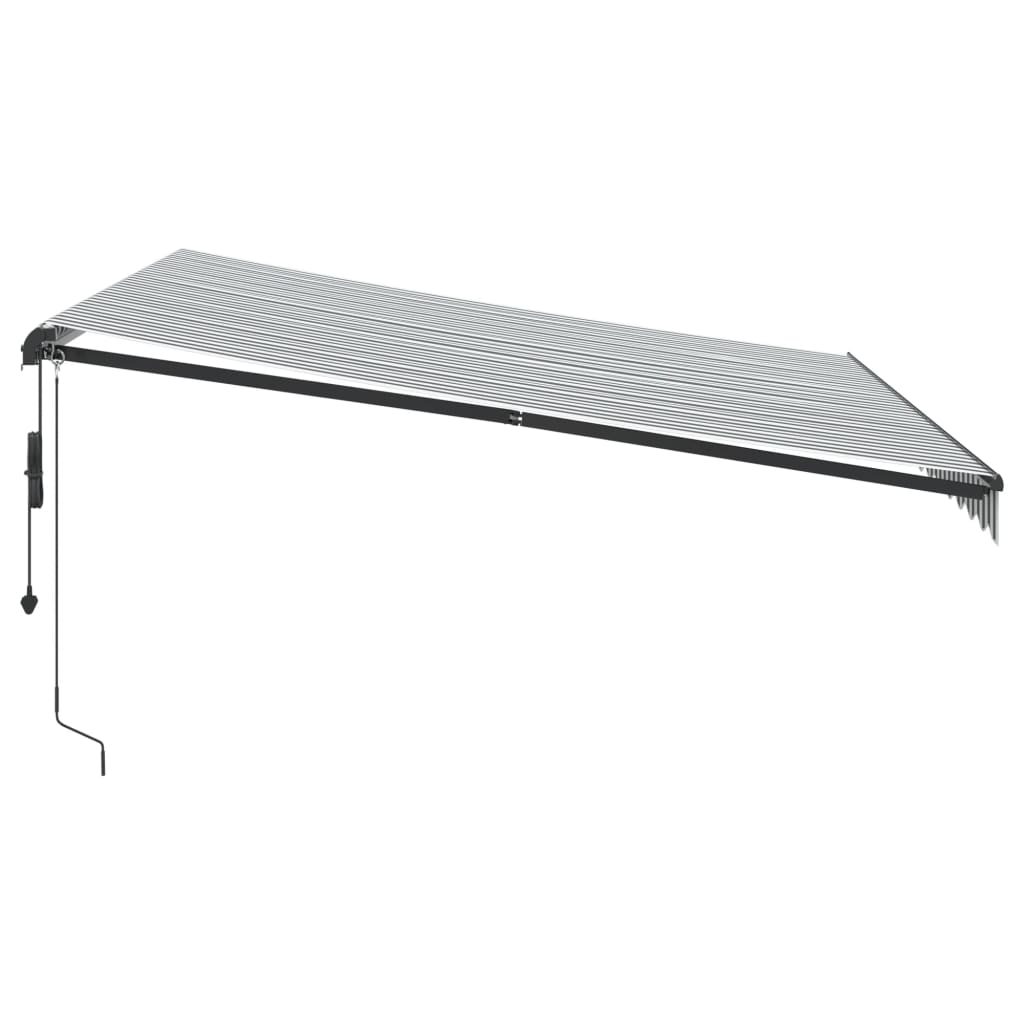 Τέντα Πτυσσόμενη Αυτόματη με LED Ανθρακί / Λευκή 400x350 εκ.
