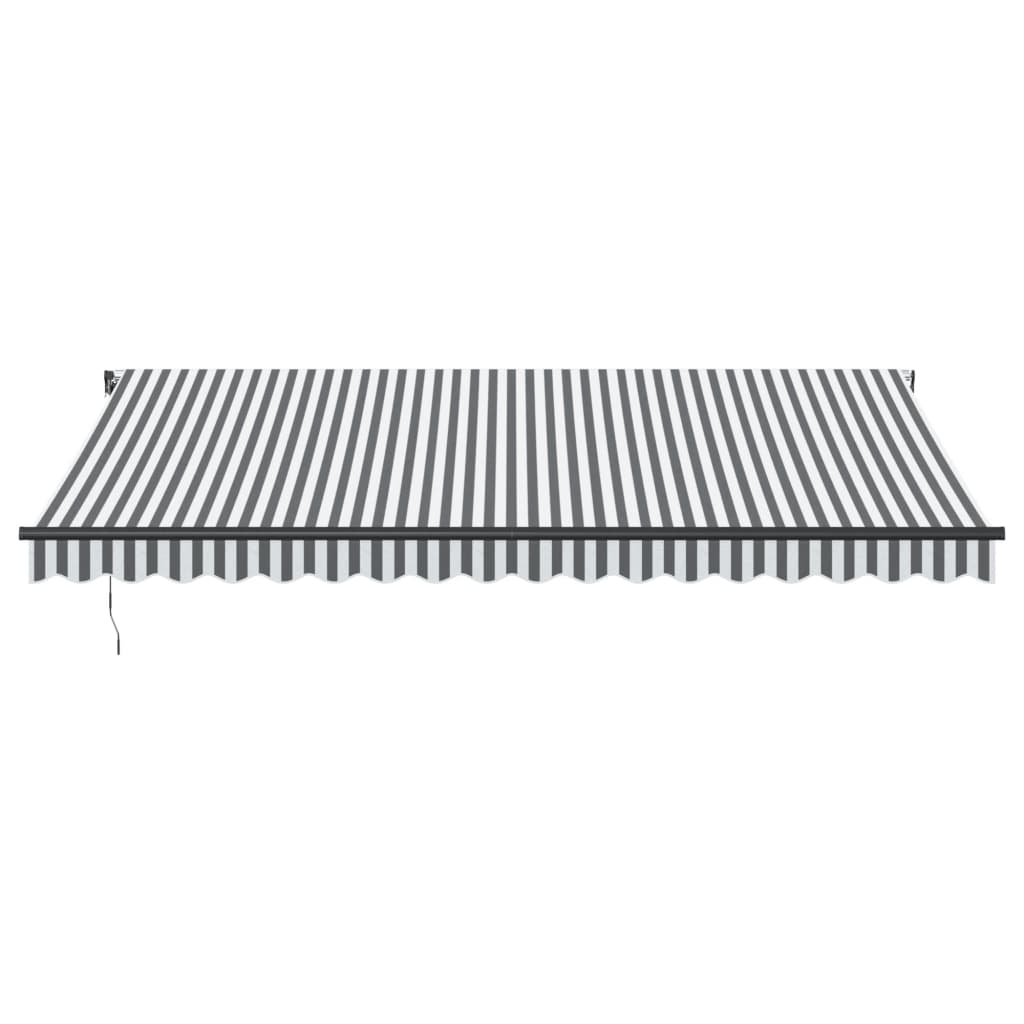 Τέντα Πτυσσόμενη Αυτόματη Ανθρακί / Λευκή 450x350 εκ. - Pakobazaar