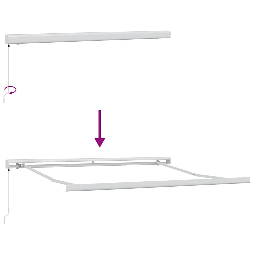 Τέντα Πτυσσόμενη Ανθρακί / Λευκή 3 x 2,5 μ. Ύφασμα / Αλουμίνιο